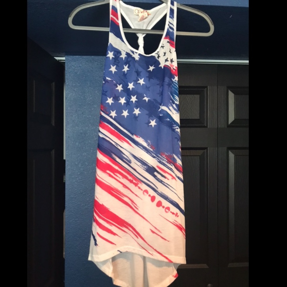 Red, White, and Blue Swimsuit Coverup